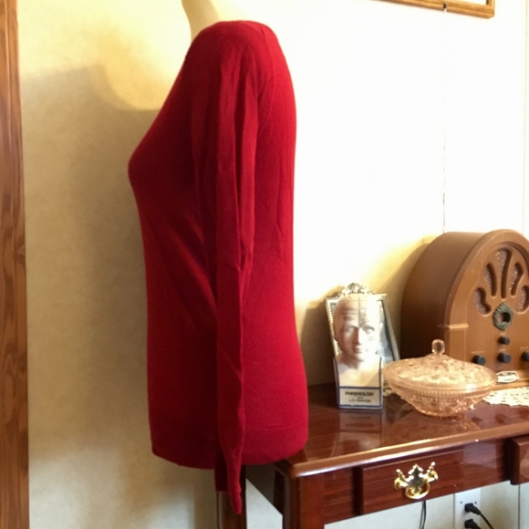 NEW TALBOTS MERINO WOOL Wine Red Sweater Size XS - Picture 4 of 8